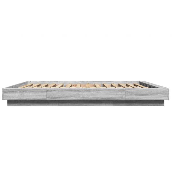 Bettgestell Grau Sonoma 150x200 cm Holzwerkstoff