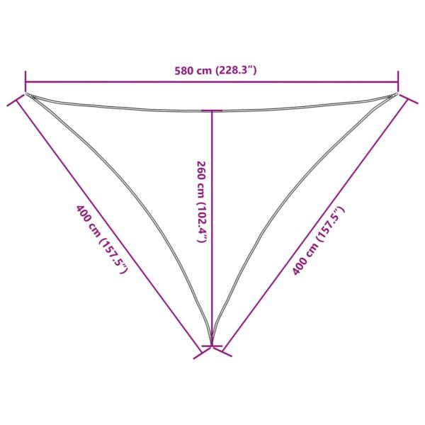 Sonnensegel Oxford-Gewebe Dreieckig 4x4x5,8 m Beige