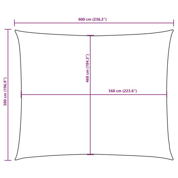 Sonnensegel Oxford-Gewebe Rechteckig 5x6 m Braun