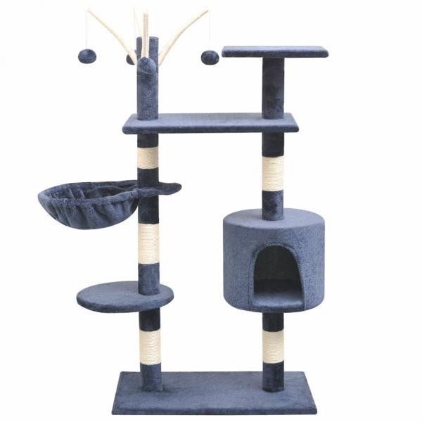 ARDEBO.de - Katzen-Kratzbaum 125 cm Dunkelblau