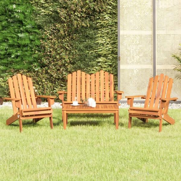 ARDEBO.de - 4-tlg. Garten-Lounge-Set Adirondack Massivholz Akazie