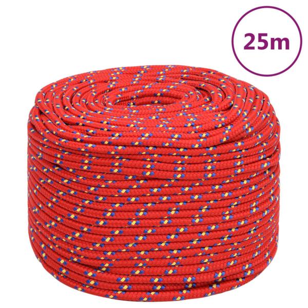 ARDEBO.de - Bootsseil Rot 8 mm 25 m Polypropylen