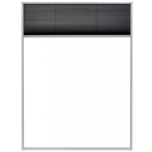Insektenschutz-Plissee für Fenster Aluminium 60 x 80 cm 