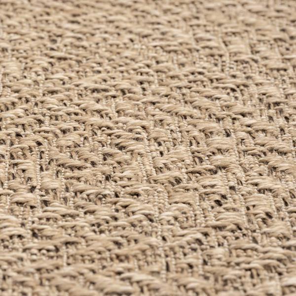 Teppich ZIZUR 120x120 cm Jute-Optik Indoor und Outdoor