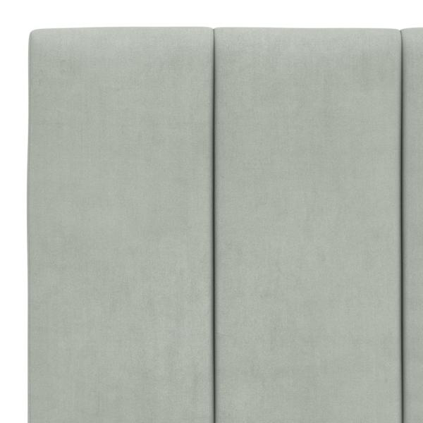 Bett mit Matratze Hellgrau 100x200 cm Samt