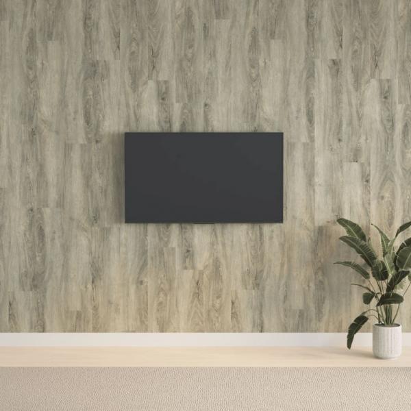 ARDEBO.de - Wandpaneele Holzoptik Grau PVC 2,06 m²