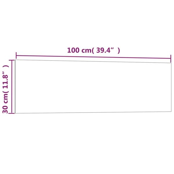Magnettafel Wandmontage Schwarz 100x30 cm Hartglas