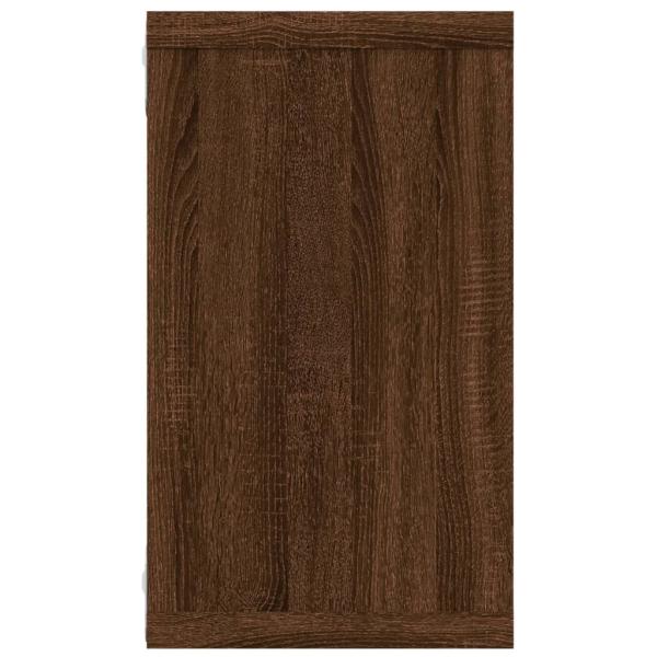 Wandregale 2 Stk. Braun Eichen-Optik 80x15x26,5cm Holzwerkstoff