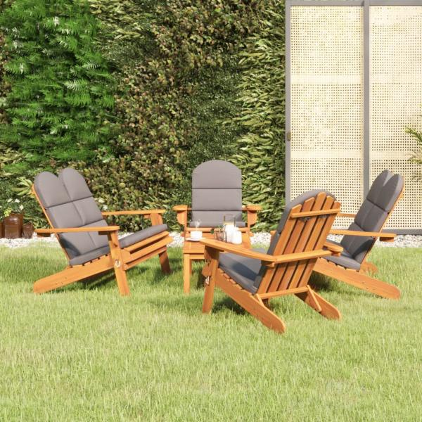 ARDEBO.de - 5-tlg. Garten-Lounge-Set Adirondack Massivholz Akazie