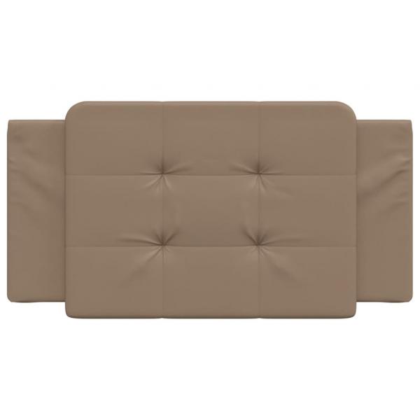 Kopfteil-Kissen Cappuccino-Braun 100 cm Kunstleder