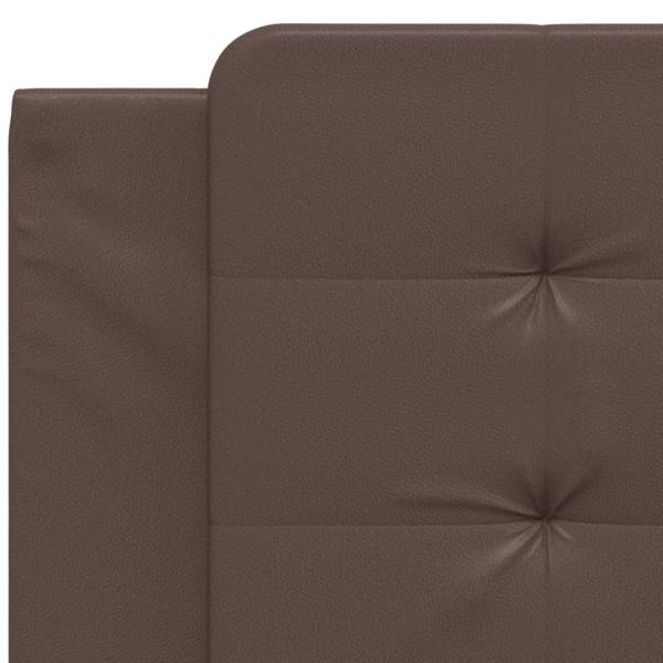 Kopfteil-Kissen Braun 100 cm Kunstleder