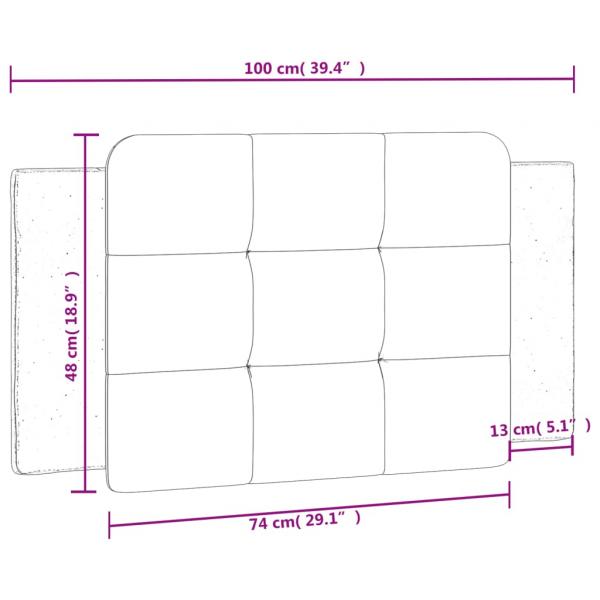 Kopfteil-Kissen Braun 100 cm Kunstleder
