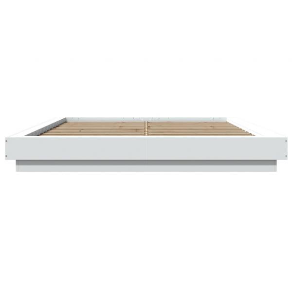 Bettgestell Weiß 160x200 cm Holzwerkstoff
