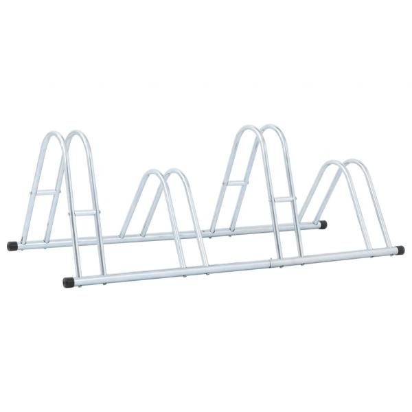 Fahrradständer für 4 Fahrräder Freistehend Verzinkter Stahl