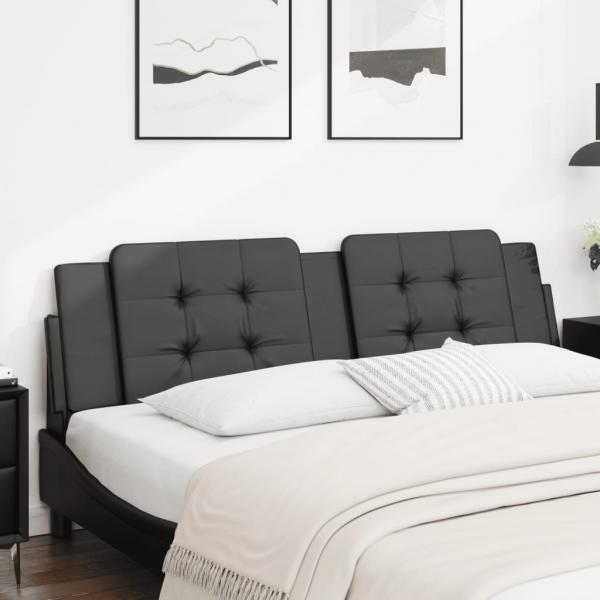 ARDEBO.de - Kopfteil-Kissen Schwarz 180 cm Kunstleder