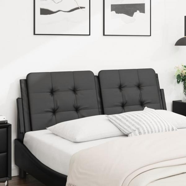 ARDEBO.de - Kopfteil-Kissen Schwarz 120 cm Kunstleder