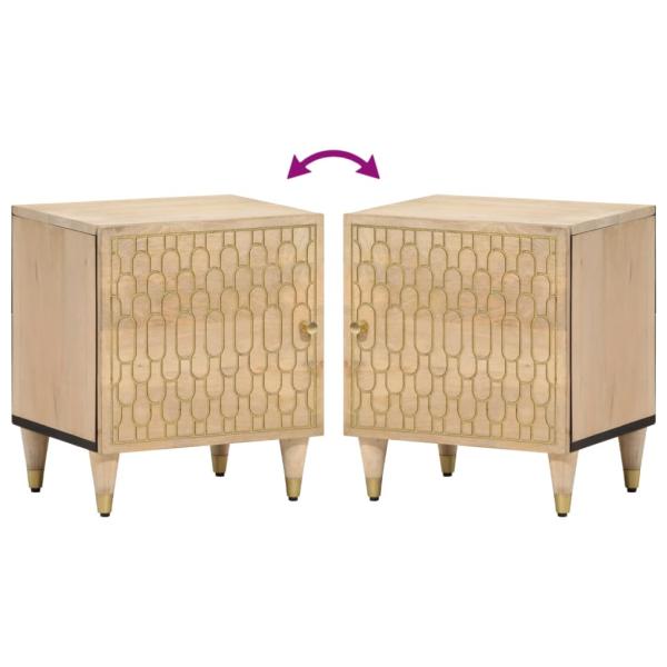 Nachttische 2 Stk. 40x33x46 cm Massivholz Mango