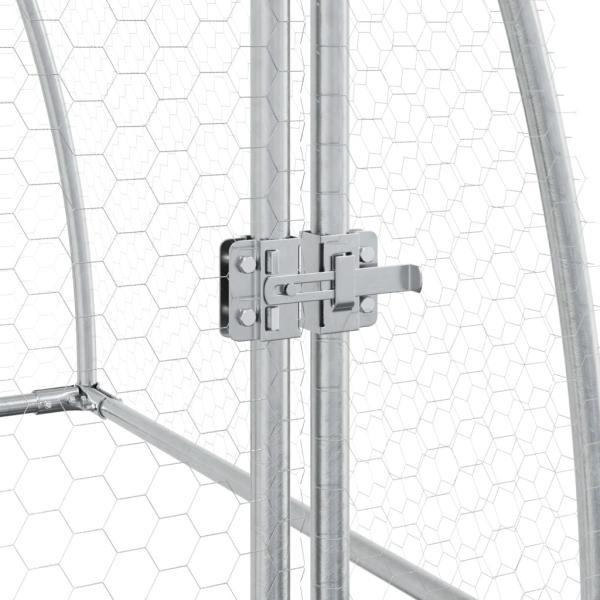 Hühnerkäfig Silbern 100x105x120 cm Verzinkter Stahl