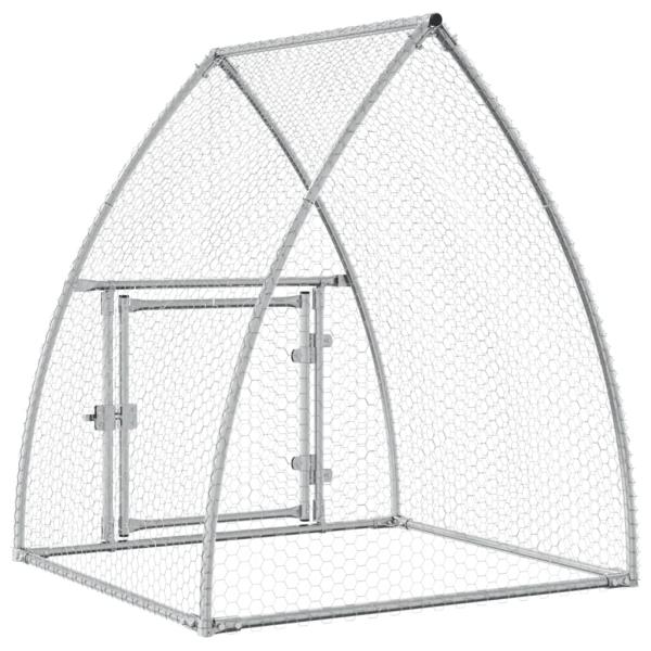 Hühnerkäfig Silbern 100x105x120 cm Verzinkter Stahl