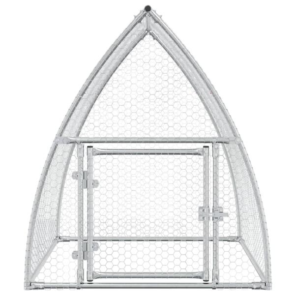 Hühnerkäfig Silbern 100x105x120 cm Verzinkter Stahl