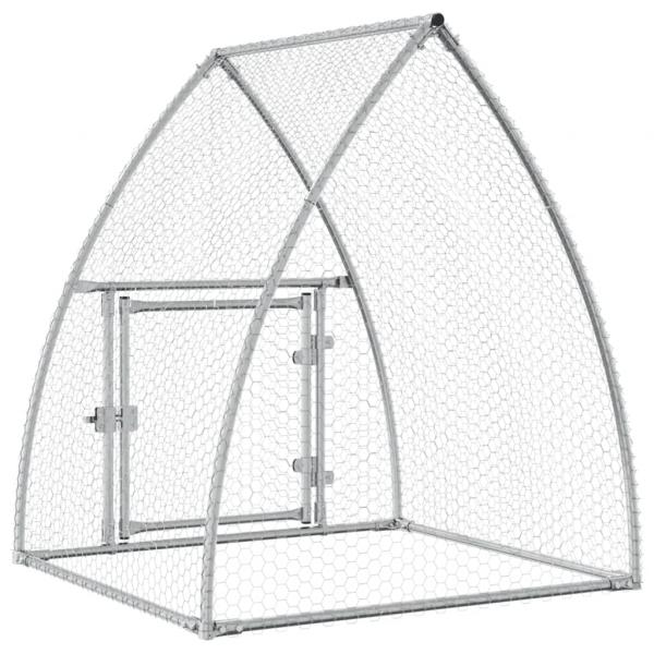 Hühnerkäfig Silbern 100x105x120 cm Verzinkter Stahl