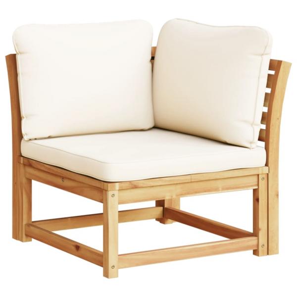 Garten-Ecksofa mit Kissen 73x73x65 cm Massivholz Akazie