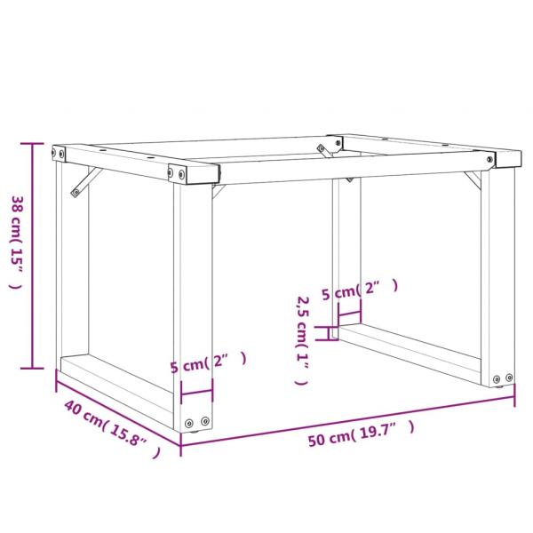 Couchtischbeine O-Gestell 50x40x38 cm Gusseisen