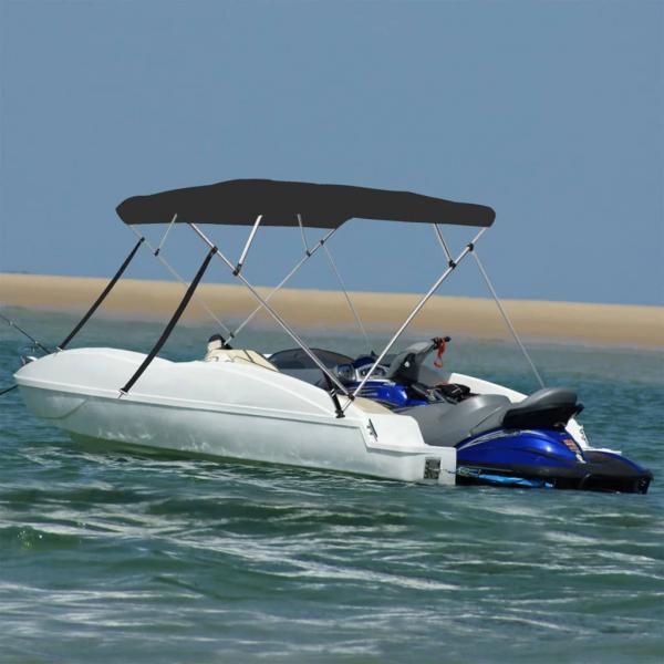 ARDEBO.de - 4-Bow Bimini-Top Schwarz 236x228x127 cm