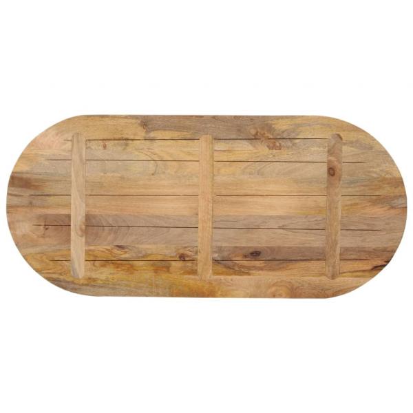 Tischplatte 110x50x2,5 cm Oval Massivholz Mango