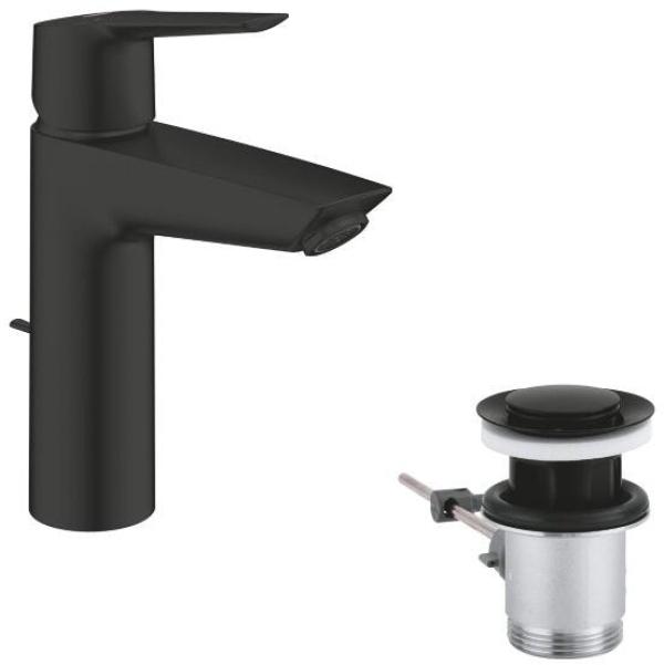 GROHE Start Einhebel Waschtischarmatur, Quickfix, M-Size, mattschwarz (234552432)
