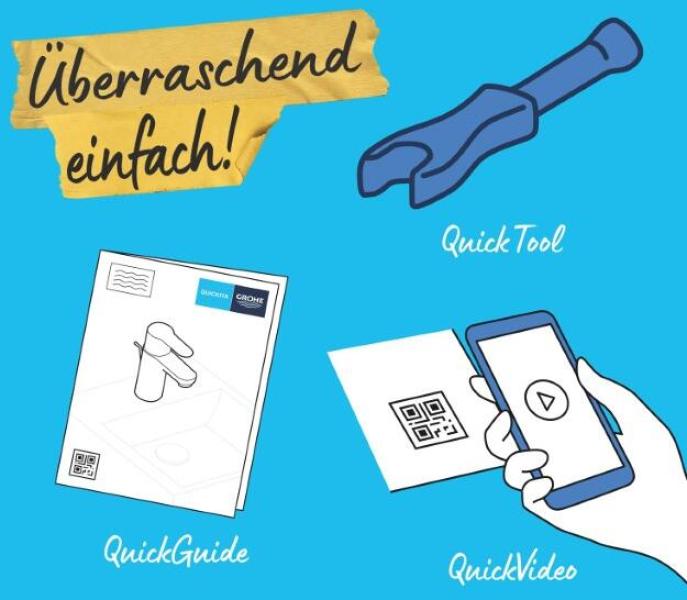 GROHE Start Einhebel Waschtischarmatur, Quickfix, M-Size, mattschwarz (234552432)