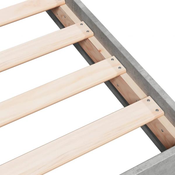 Bettgestell Betongrau 90x190 cm Holzwerkstoff