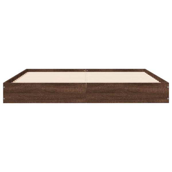 Bettgestell Braun Eichen-Optik 140x200 cm Holzwerkstoff