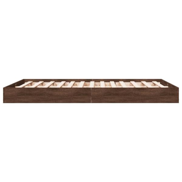 Bettgestell Braun Eichen-Optik 140x200 cm Holzwerkstoff
