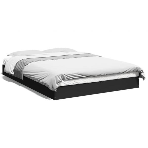 ARDEBO.de - Bettgestell Schwarz 120x190 cm Holzwerkstoff