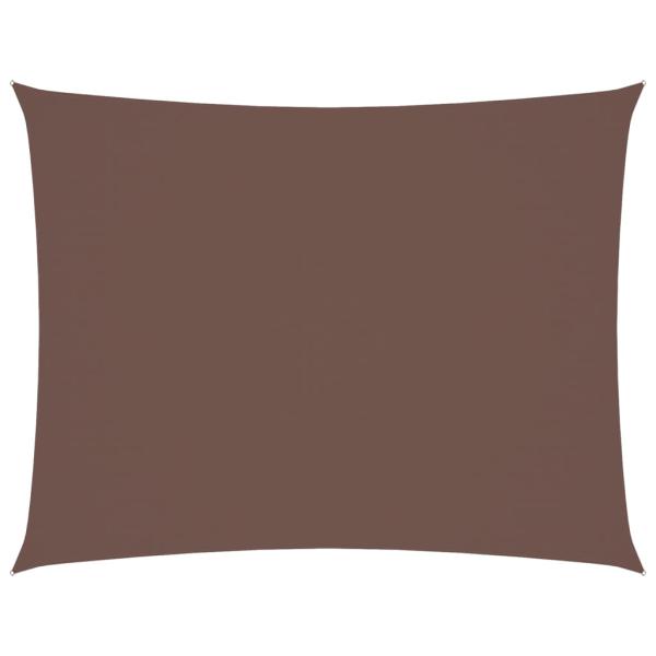 Sonnensegel Oxford-Gewebe Rechteckig 6x7 m Braun