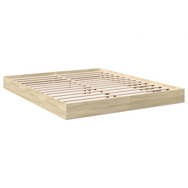 Bettgestell Sonoma-Eiche 160x200 cm Holzwerkstoff