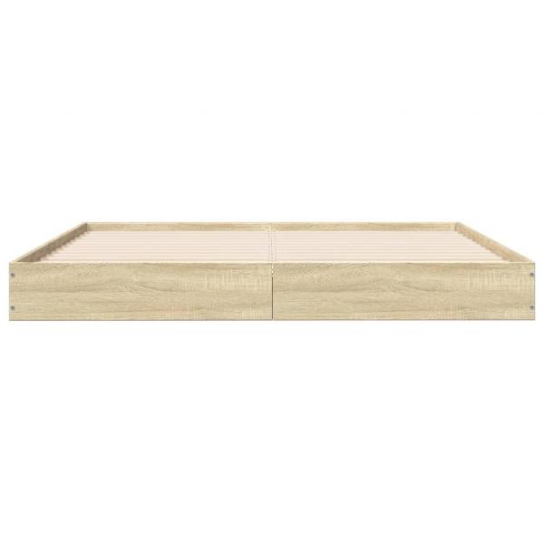 Bettgestell Sonoma-Eiche 160x200 cm Holzwerkstoff