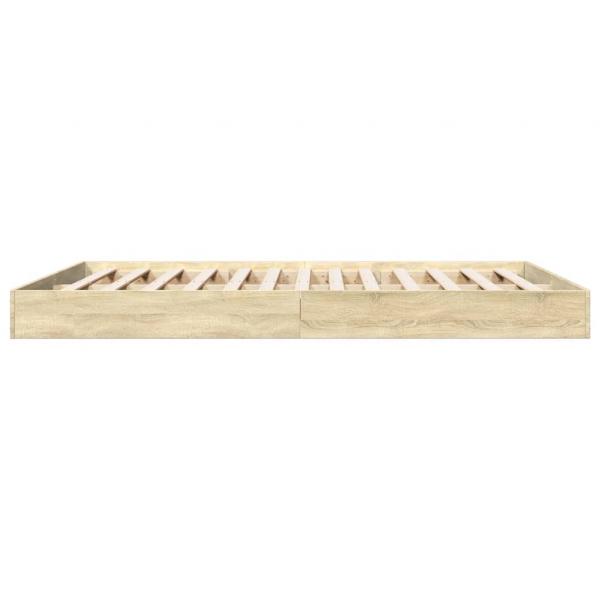 Bettgestell Sonoma-Eiche 160x200 cm Holzwerkstoff