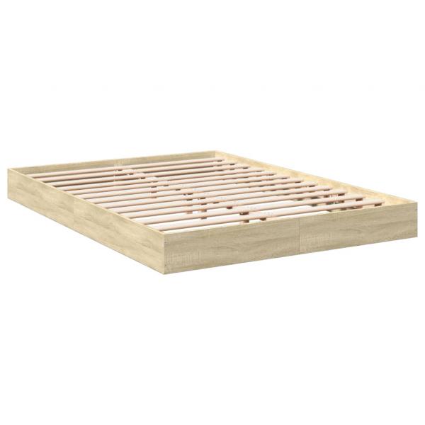 Bettgestell Sonoma-Eiche 140x200 cm Holzwerkstoff