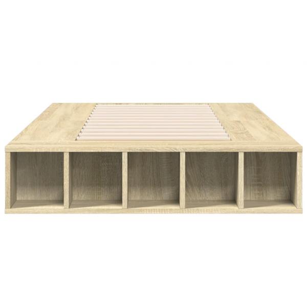 Bettgestell Sonoma-Eiche 90x200 cm Holzwerkstoff