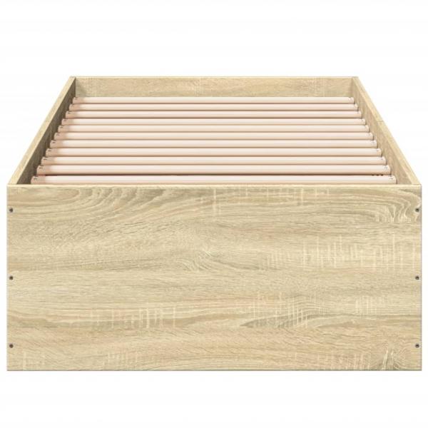 Bettgestell Sonoma-Eiche 75x190 cm Holzwerkstoff