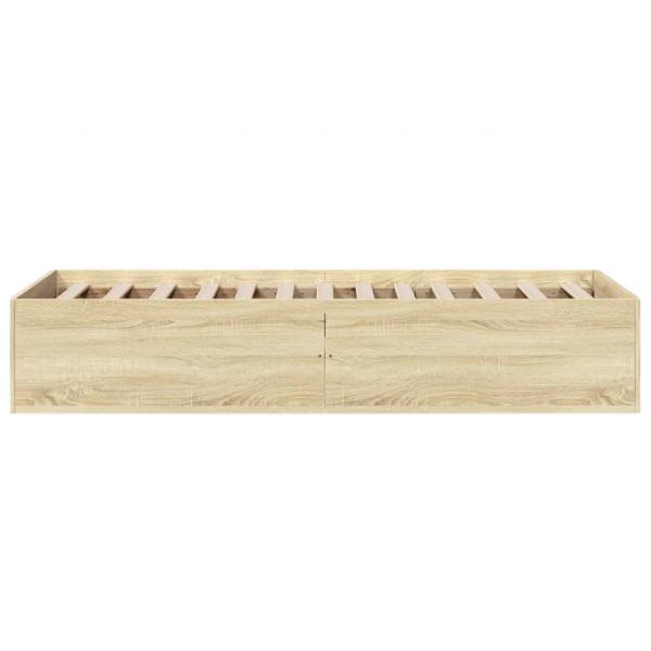 Bettgestell Sonoma-Eiche 75x190 cm Holzwerkstoff
