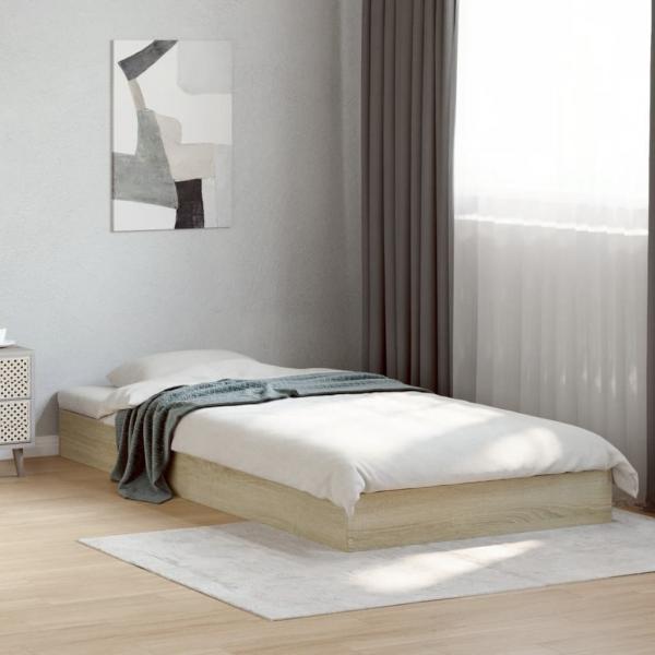 Bettgestell Sonoma-Eiche 75x190 cm Holzwerkstoff