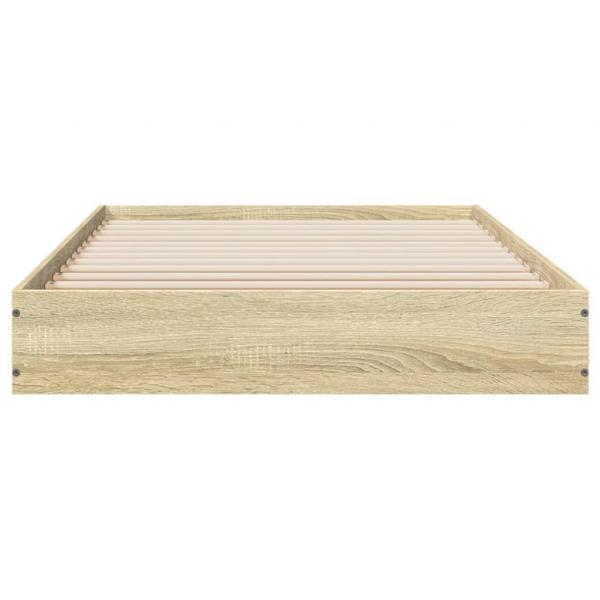 Bettgestell Sonoma-Eiche 75x190 cm Holzwerkstoff