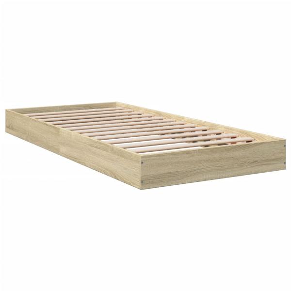 Bettgestell Sonoma-Eiche 75x190 cm Holzwerkstoff