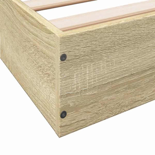 Bettgestell Sonoma-Eiche 75x190 cm Holzwerkstoff