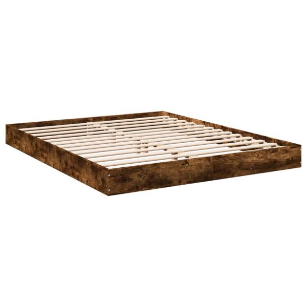 Bettgestell Räuchereiche 160x200 cm Holzwerkstoff
