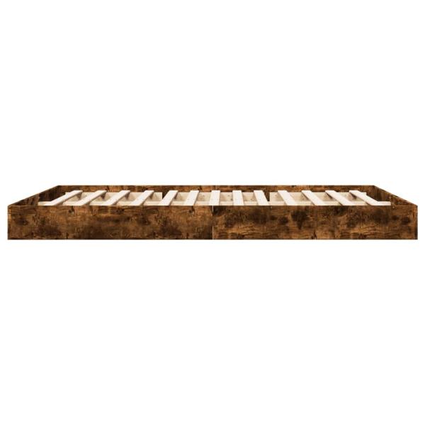 Bettgestell Räuchereiche 160x200 cm Holzwerkstoff