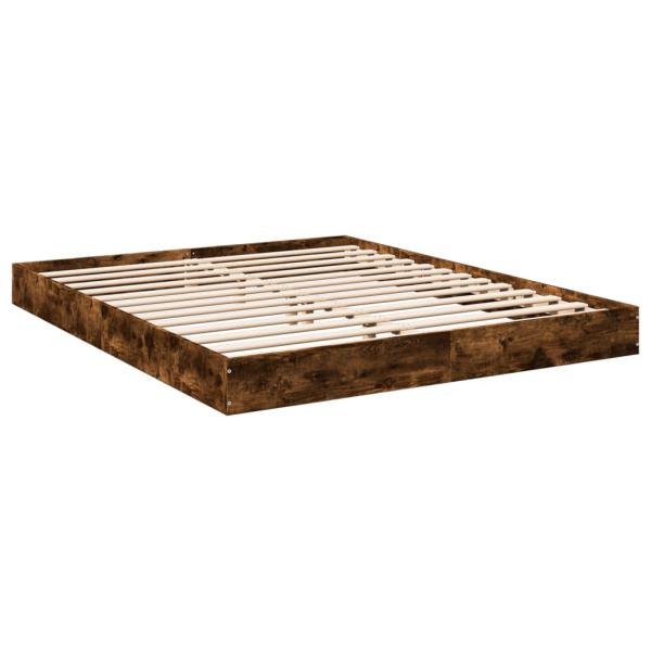 Bettgestell Räuchereiche 160x200 cm Holzwerkstoff
